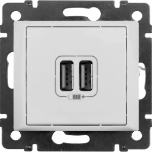 Зарядное устройство с 2-мя коннекторами USB - Valena - 1500 мА - белый