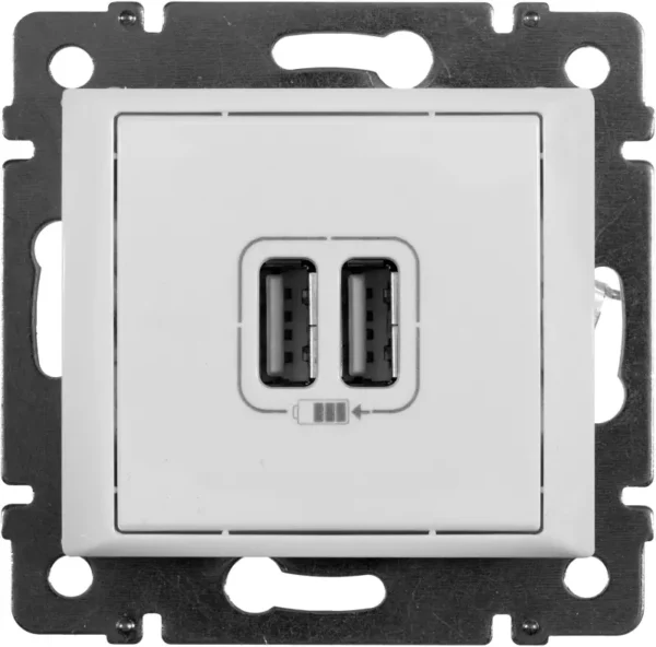Зарядное устройство с 2-мя коннекторами USB - Valena - 1500 мА - белый