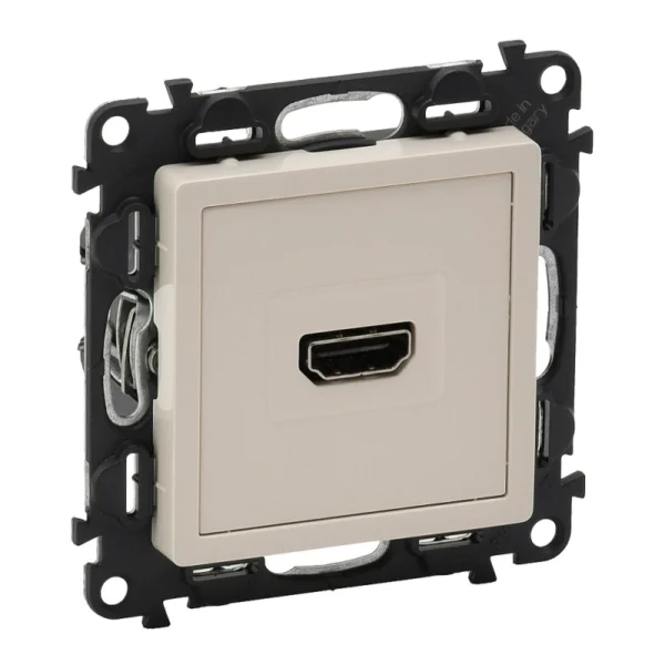 Valena LIFE Розетка для аудио/видео устройств HDMI Тип А С лицевой панелью Слоновая кость